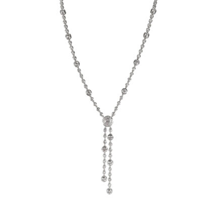 Platinum and Diamond Circlet Lariat NecklaceTiffany Platinum Diamond Lariat Necklace for Sale